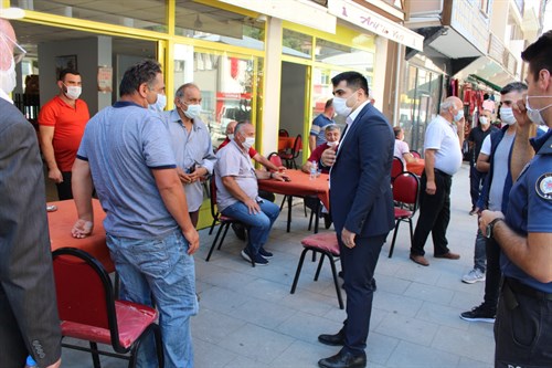 İlçe Kaymakamımız Sayın Cafer KAYMAKÇI Coronavirüs (Covid - 19) Tedbirleri Kapsamında İlçemiz Esnaflarını Denetledi